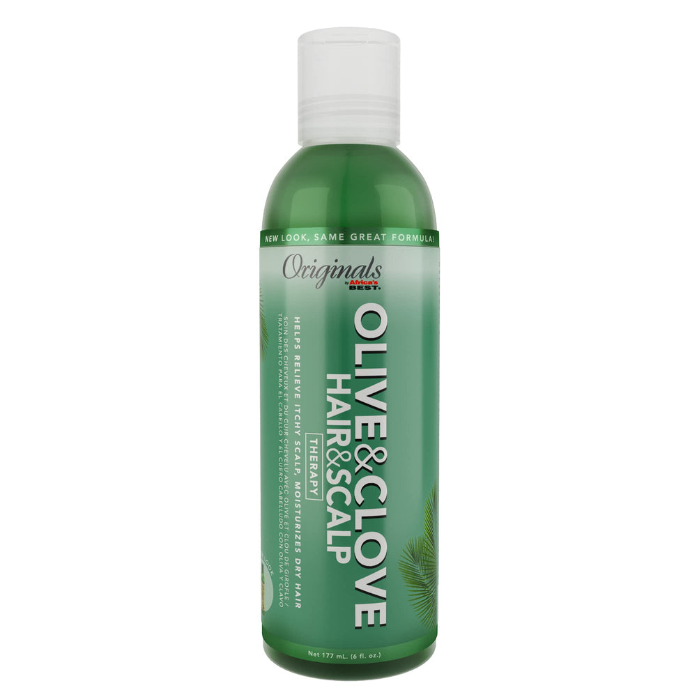 AFRICA'S BEST HUILE D'OLIVE & CLOU DE GIROFLE THÉRAPIE CHEVEUX&CUIR CHEVELU 6OZ