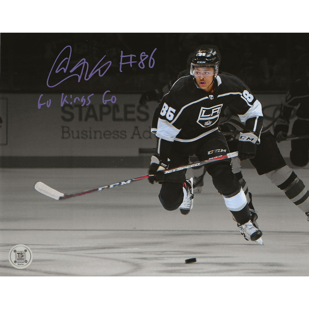 Akil Thomas Autographed Los Angeles Kings Spotlight 8x10 Photo Inscribed "Go Kings Go"