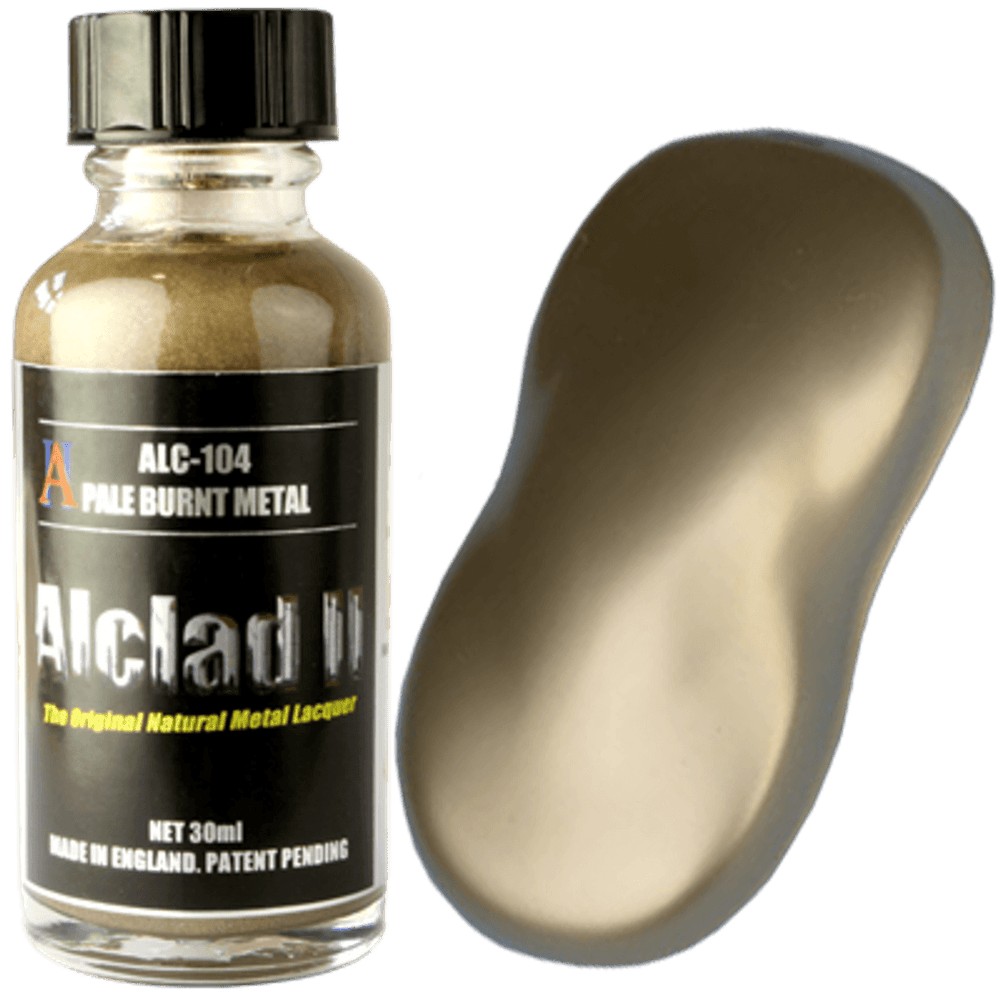 Alclad II 104 Pale Burnt Metal Lacquer Paint 30mL NIB