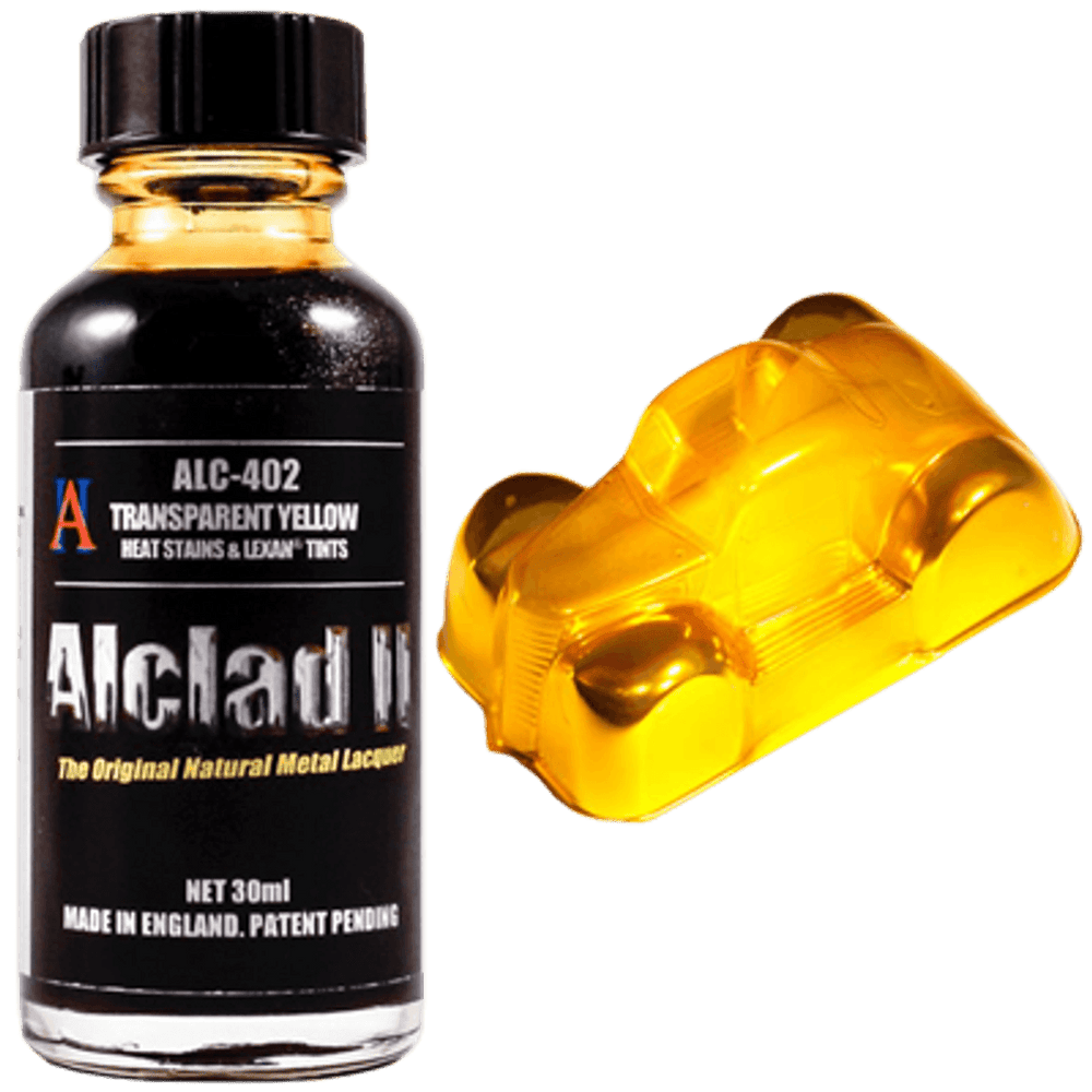 Alclad II 402 Transparent Yellow Lacquer Heat Stains & Lexan Tints 30mL NIB