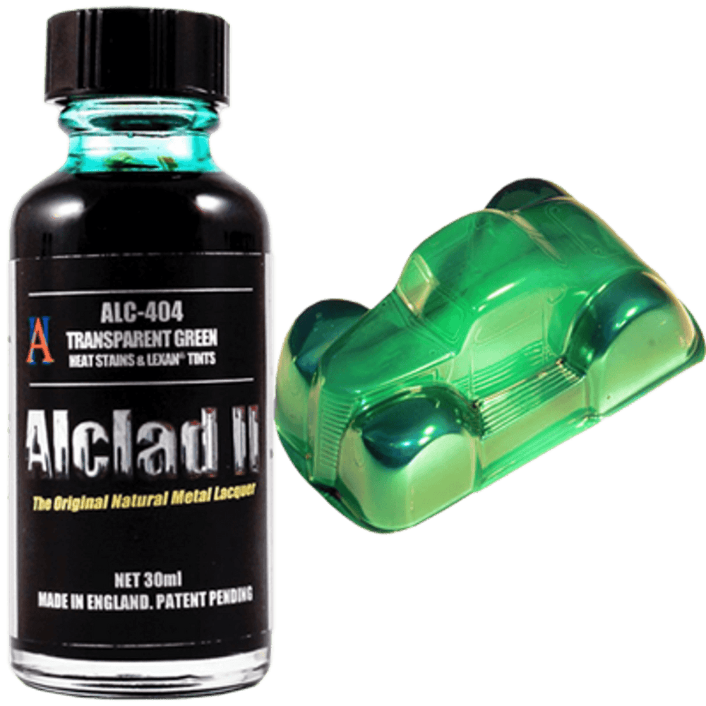 Alclad II 404 Transparent Green Lacquer Heat Stains & Lexan Tints 30mL NIB