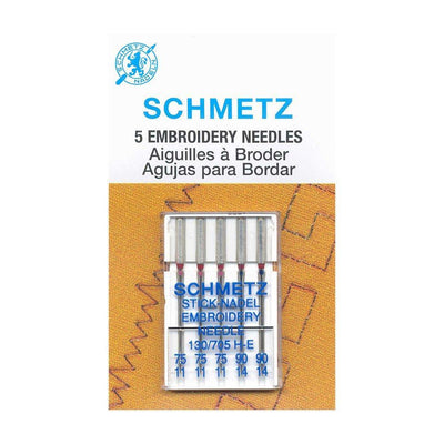 Aiguilles à broder SCHMETZ #1742 en carte - Tailles assorties - 5 unités