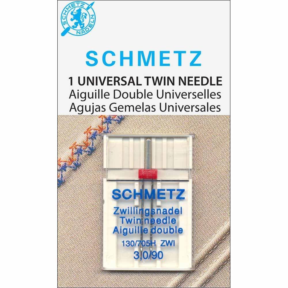 SCHMETZ #1770 Universal Twin Needle Carded - 90/14 - 3.0mm - 1 count — Cottage Quilting Ltd.
