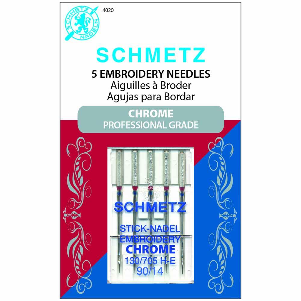 SCHMETZ #4020 Chrome Embroidery - 90/14 - 5 count — Cottage Quilting Ltd.