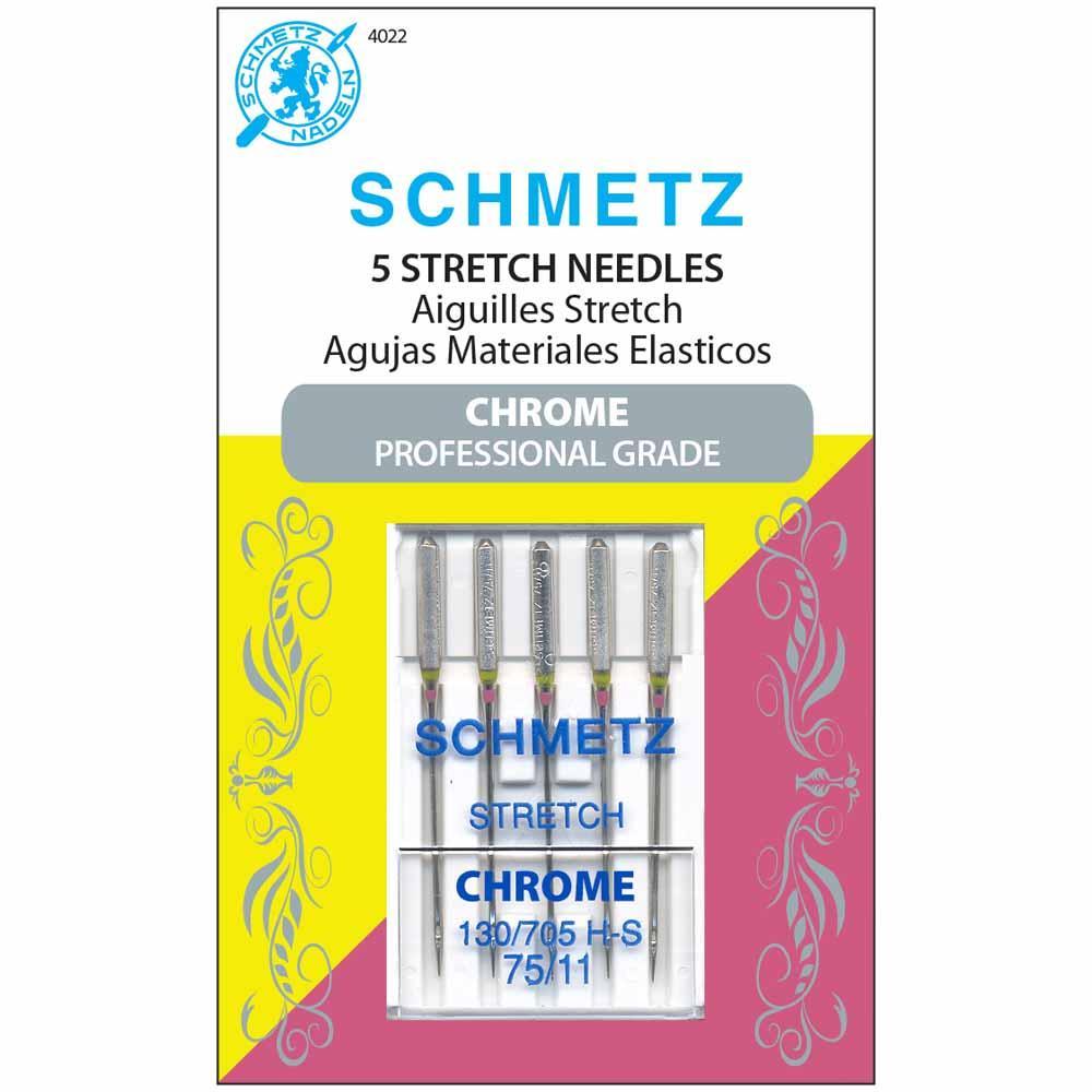 SCHMETZ #4022 Chrome Stretch - 75/11 - 5 count — Cottage Quilting Ltd.