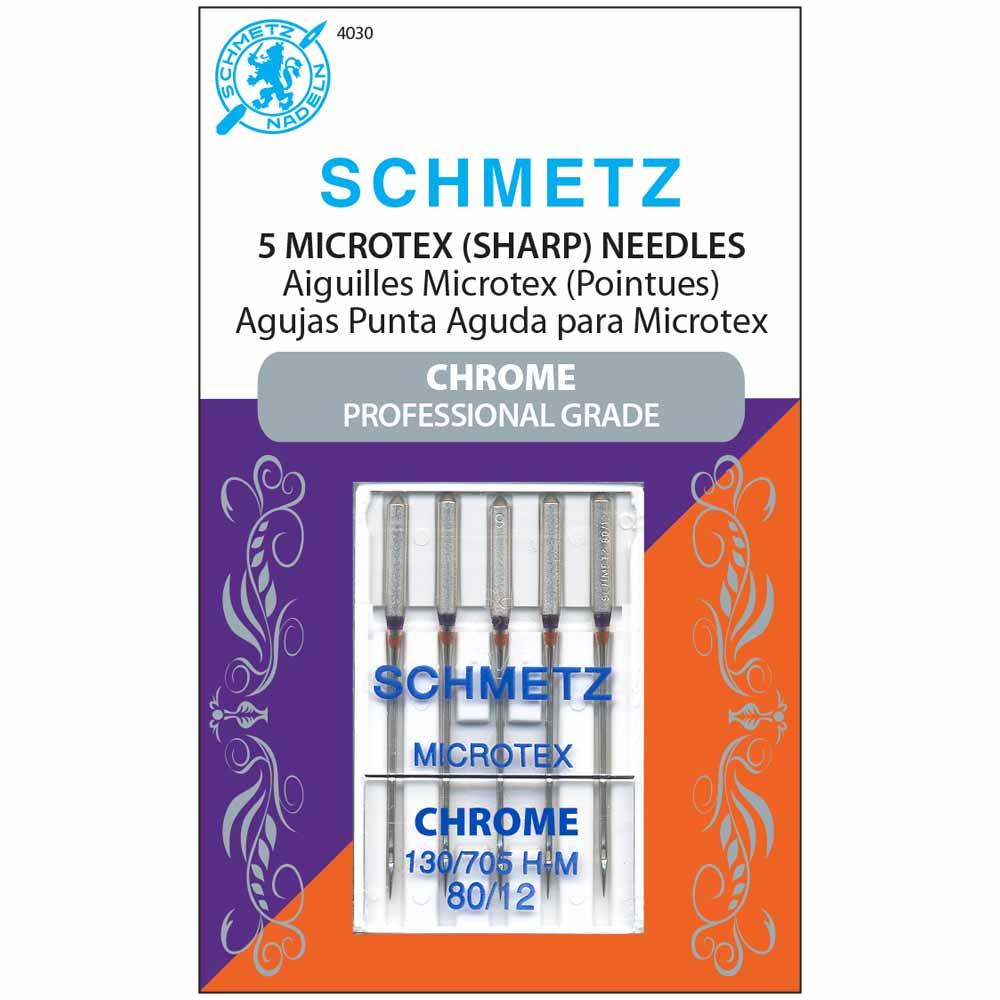 SCHMETZ #4030 Chrome Microtex - 80/12 - 5 count — Cottage Quilting Ltd.