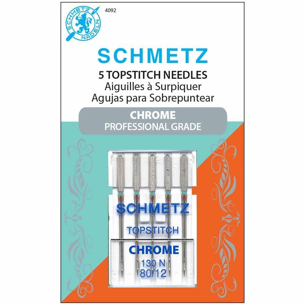 SCHMETZ #4092 Chrome Topstitch - 80/12 - 5 count — Cottage Quilting Ltd.