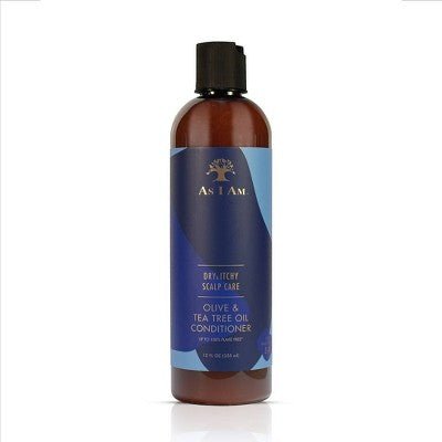 AS I AM DRY & ITCHY SCALP CARE OLIVE & TEA TREE OIL CONDITIONER 12OZ — Beautylicious Canada
