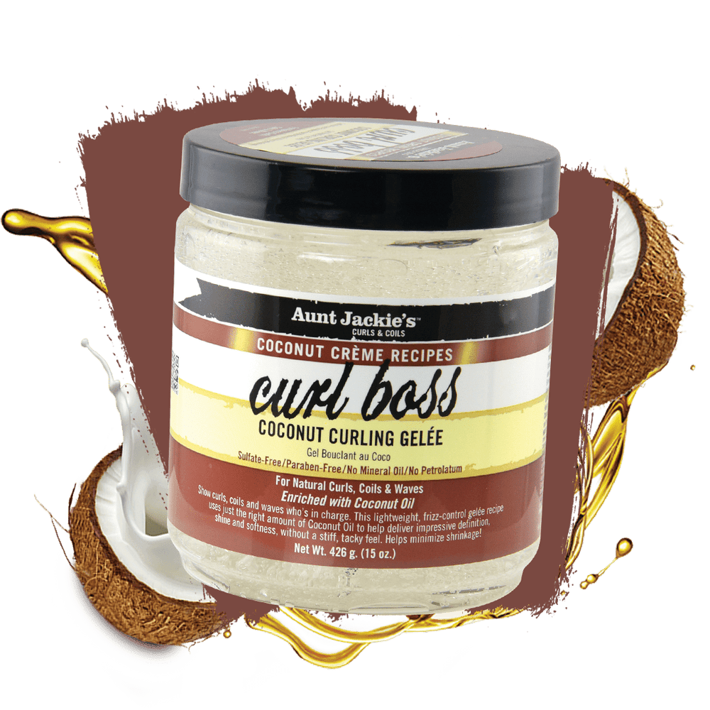 AUNT JACKIE'S CURL BOSS GELÉE COIFFANTE BOUCLES À LA NOIX DE COCO 426G