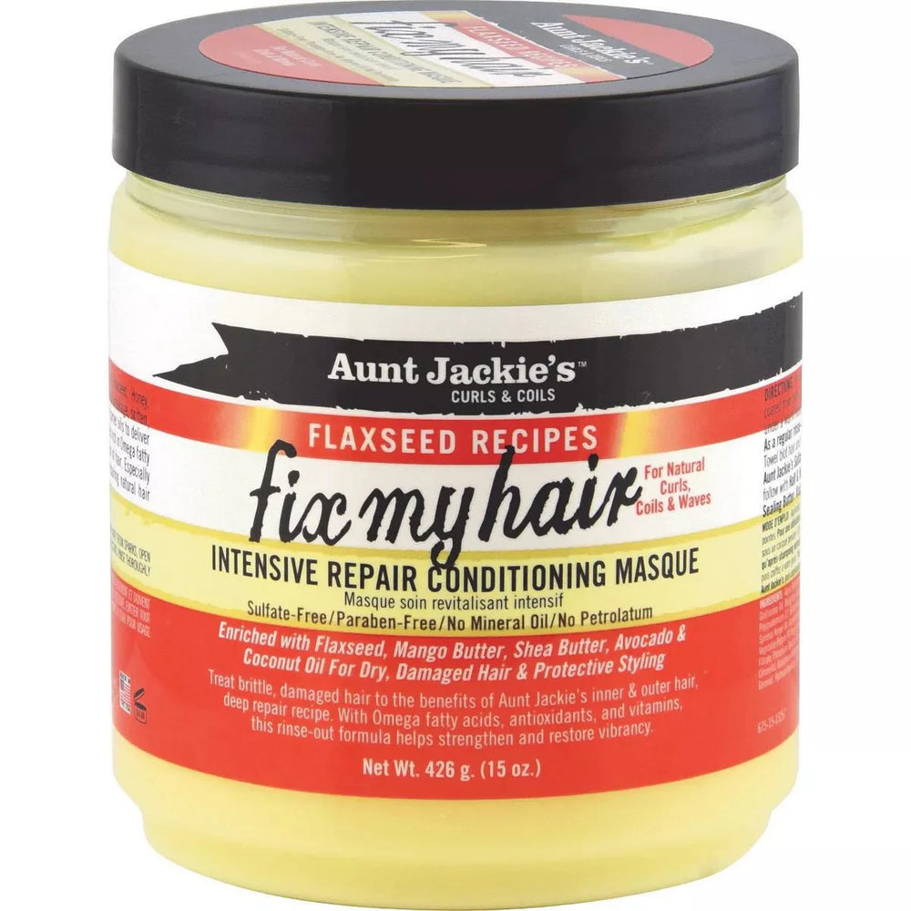 Masque revitalisant réparateur intensif Fix My Hair de tante Jackie – 425 g