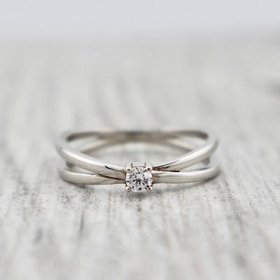 Sterling Silver Crossover Ring
