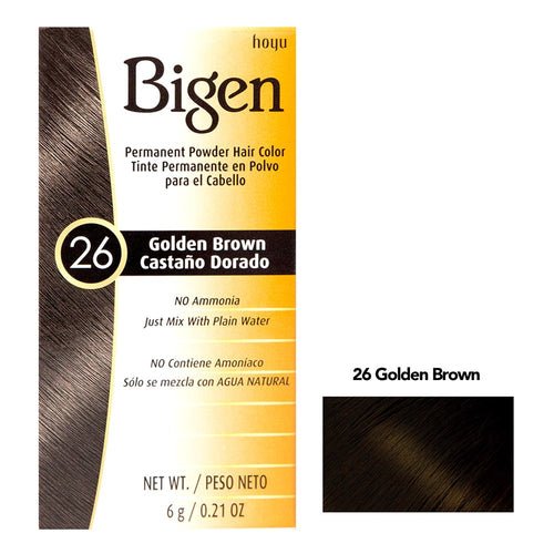 BIGEN POUDRE COLORANTE PERMANENTE POUR CHEVEUX 26 - CHÂTAIN DORÉ