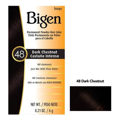 BIGEN PERMANENT POWDER HAIR COLOR 48 - DARK CHESTNUT