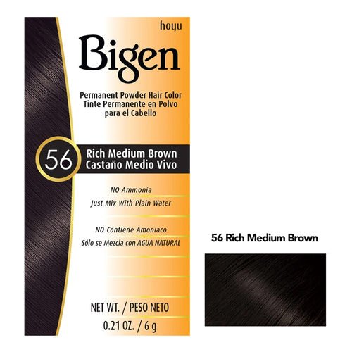 BIGEN PERMANENT POWDER HAIR COLOR 56 - RICH MEDIUM BROWN