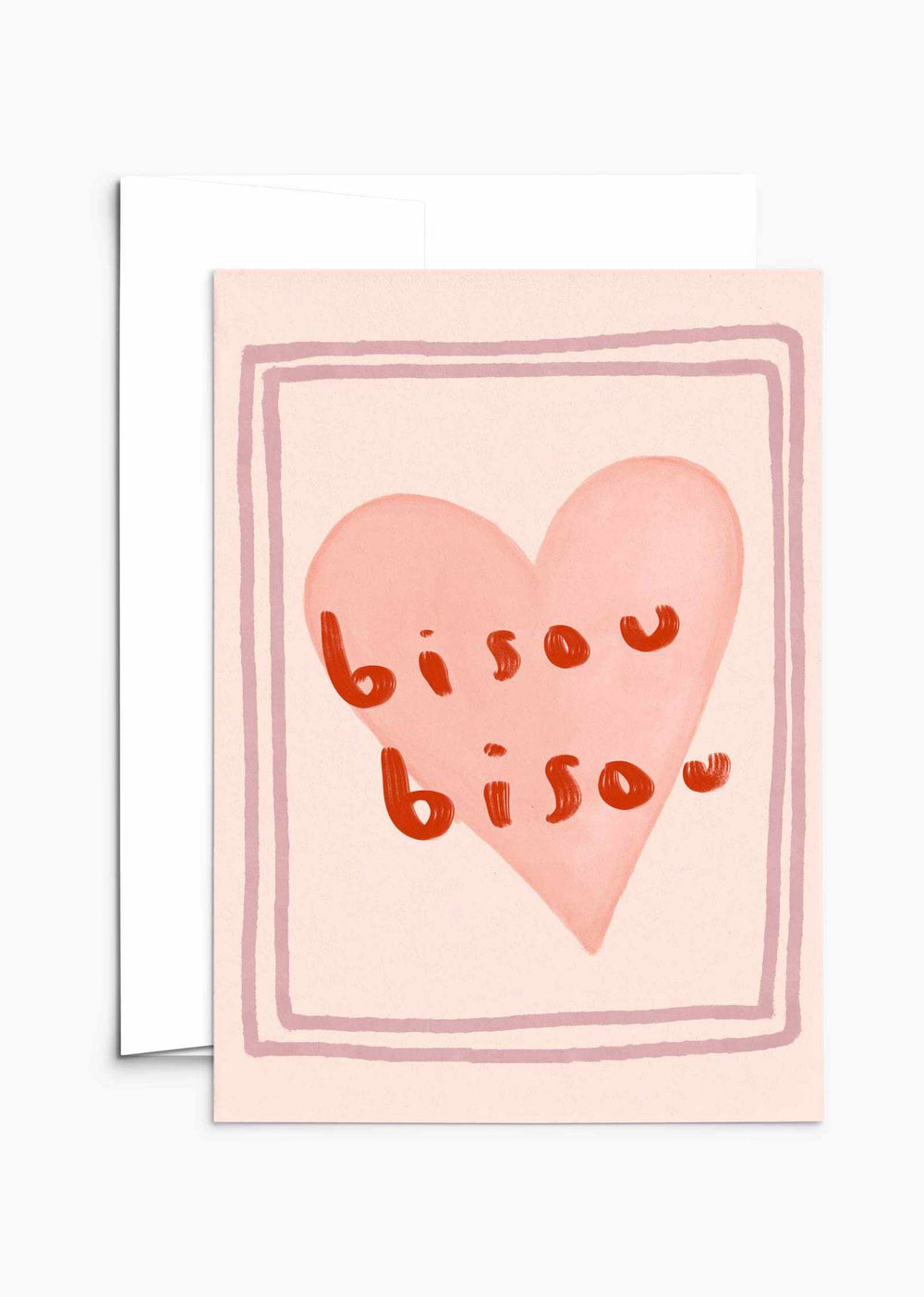 Carte de souhaits Bisou Bisou