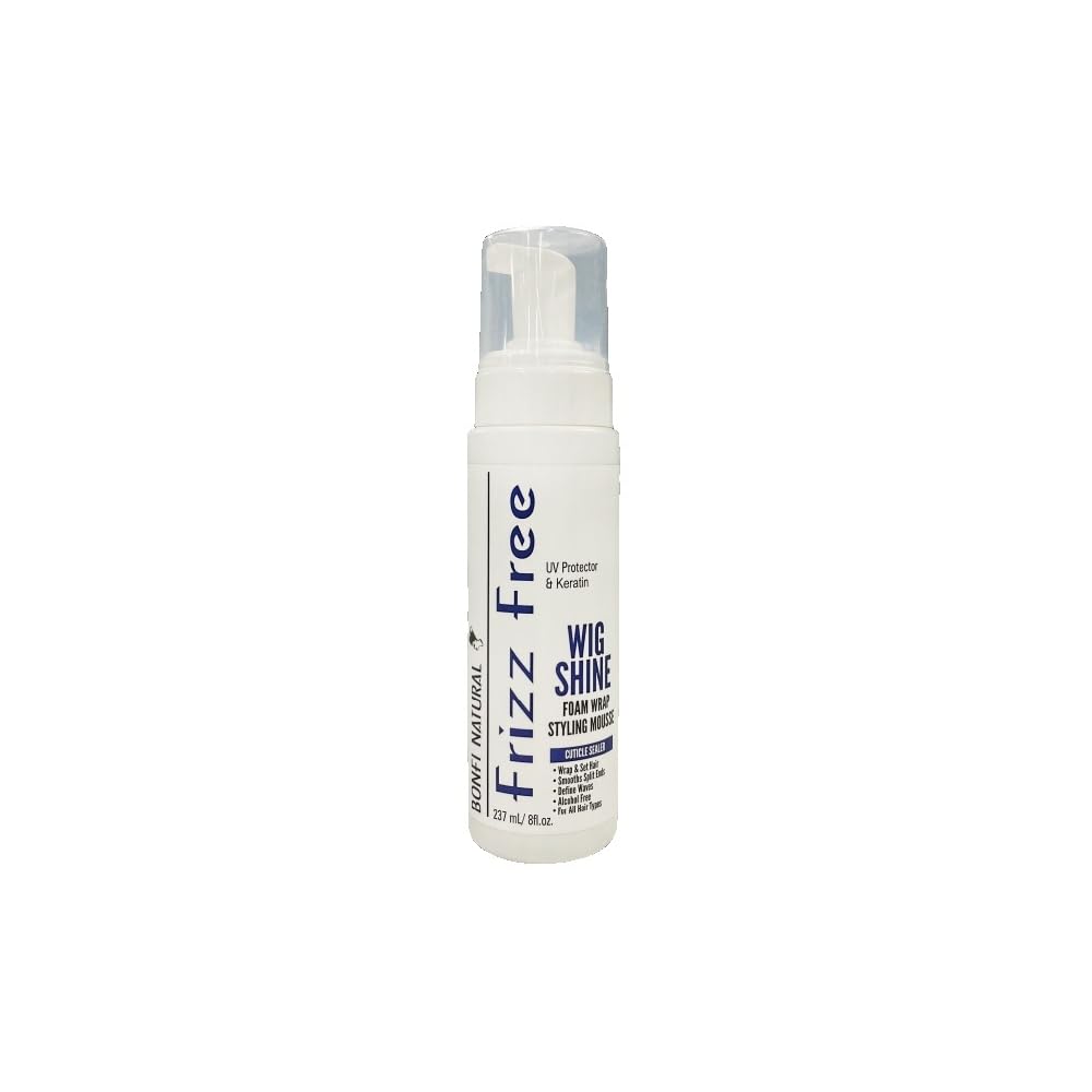 BONFI NATURAL FRIZZ FREE WIG SHINE FOAM WRAP STYLING MOUSSE 8OZ