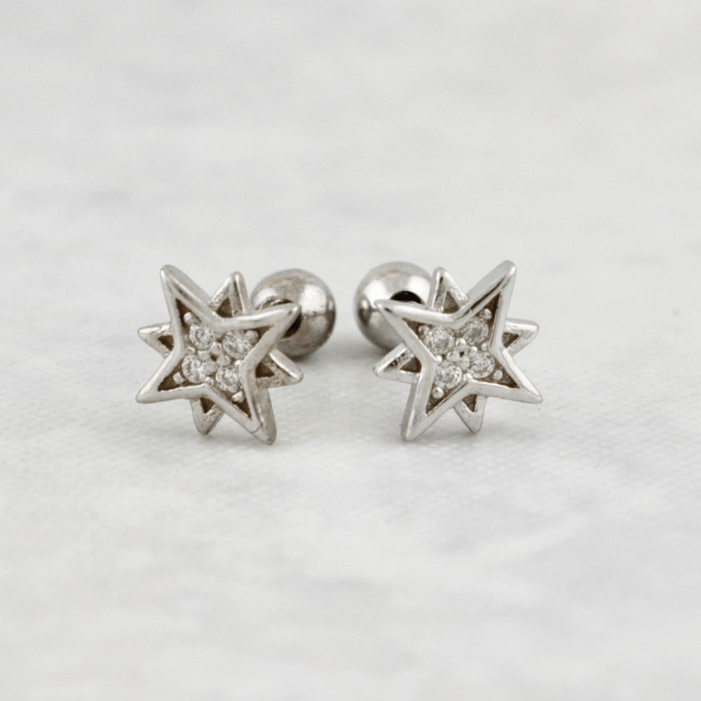 North Star Earrings in Sterling Silver