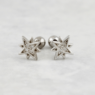 Boucles d'oreilles Étoiles du Nord en argent sterling