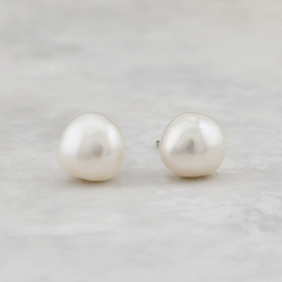 Boucles d'oreilles Perles Baroques en argent sterling
