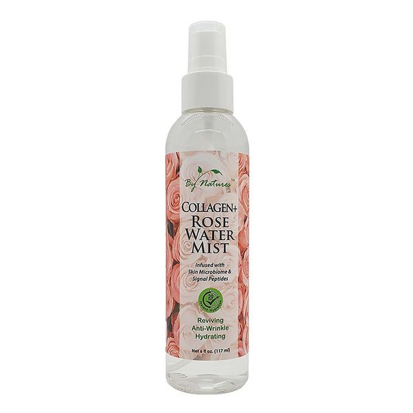 BY NATURES COLLAGEN ROSE WATER MIST 6 OZ