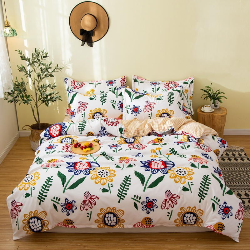 Floral Cotton Duvet Cover Set