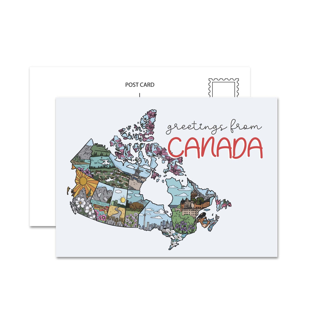 Carte postale « Salutations du Canada » (illustrée)