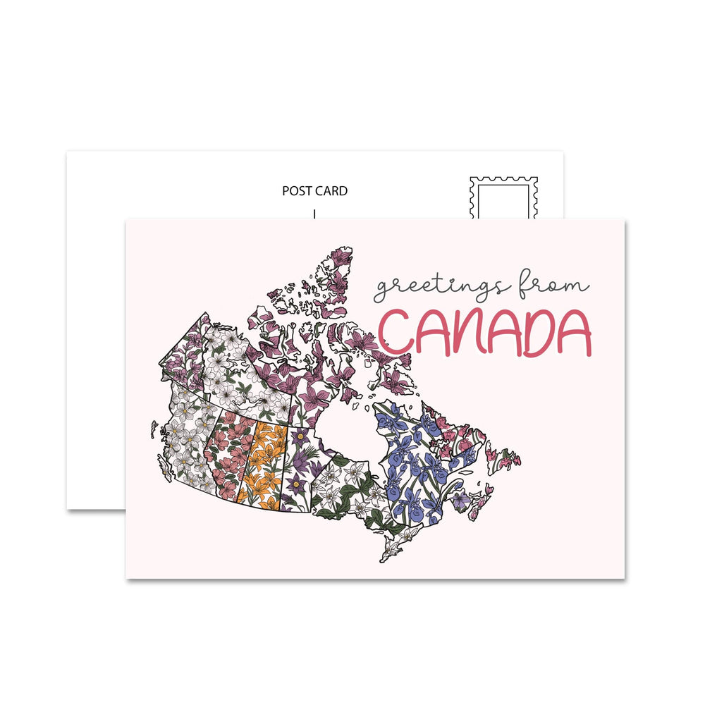 Salutations du Canada (Floral) Carte Postale