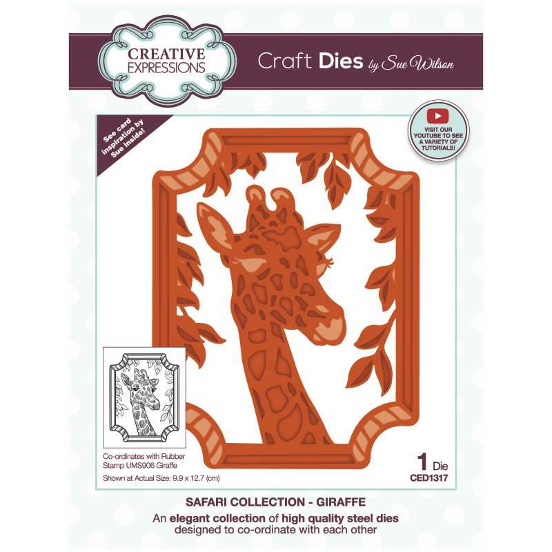 Sue Wilson Safari Collection Giraffe Craft Die — Ecstasy Crafts