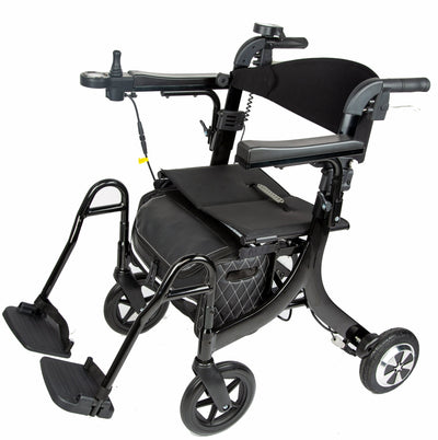 EZee Life CH4077 Rollateur Électrique Pliant avec Siège | Aide à la Marche Motorisée 4-en-1 Canada