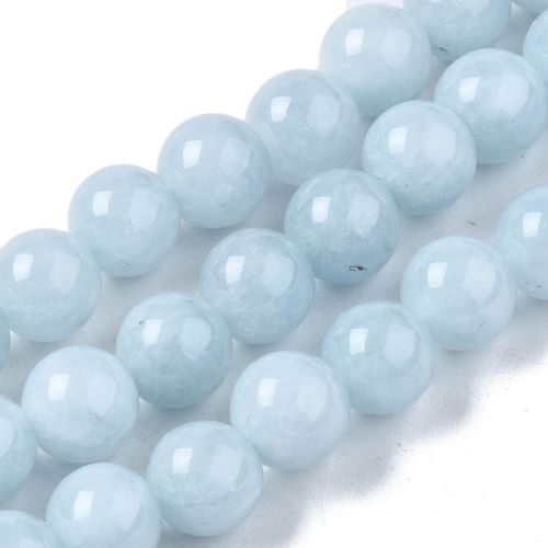 Perles de Calcédoine Bleue Naturelle