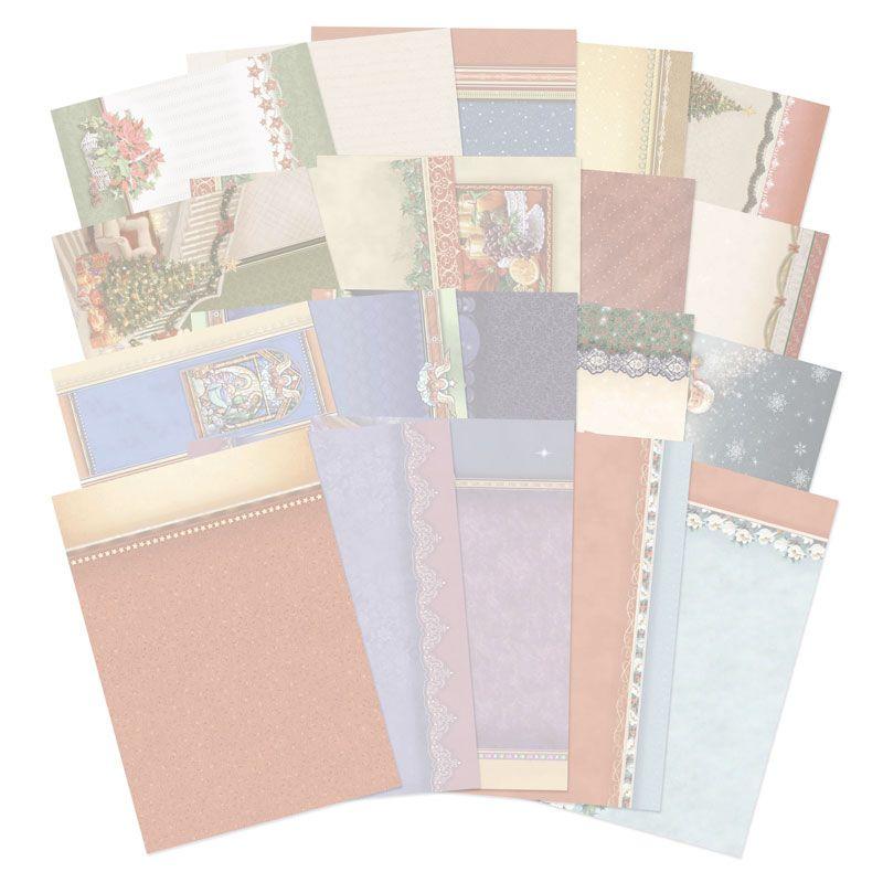 Inserts de cartes de luxe classiques de Noël