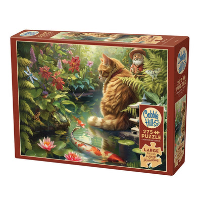 Puzzle Cobble Hill Koi Cat 275 mc, manipulation facile