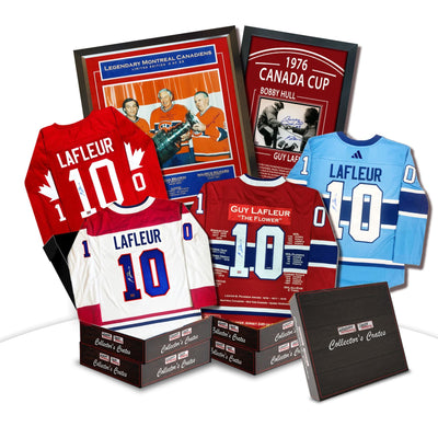COFFRET MYSTÈRE DU COLLECTIONNEUR – SÉRIE COLLECTOR GUY LAFLEUR – ARTICLE DE COLLECTION HOCKEY AUTOGRAPHIÉ ÉDITION LIMITÉE (SEULEMENT 10 DISPONIBLES)