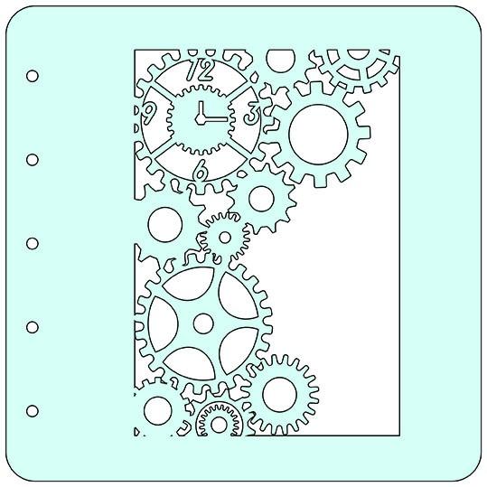 Nellie's Choice Pochoir A6 Pour Kit de Couleurs Magnétiques Horloge