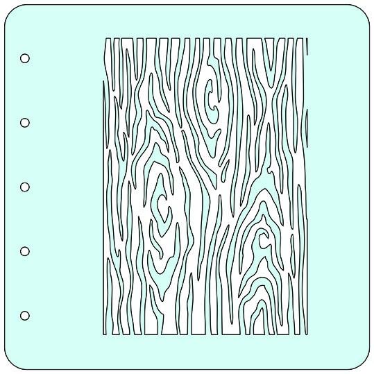 Nellie's Choice Stencil A6 For Magnetic Colour Set Bark