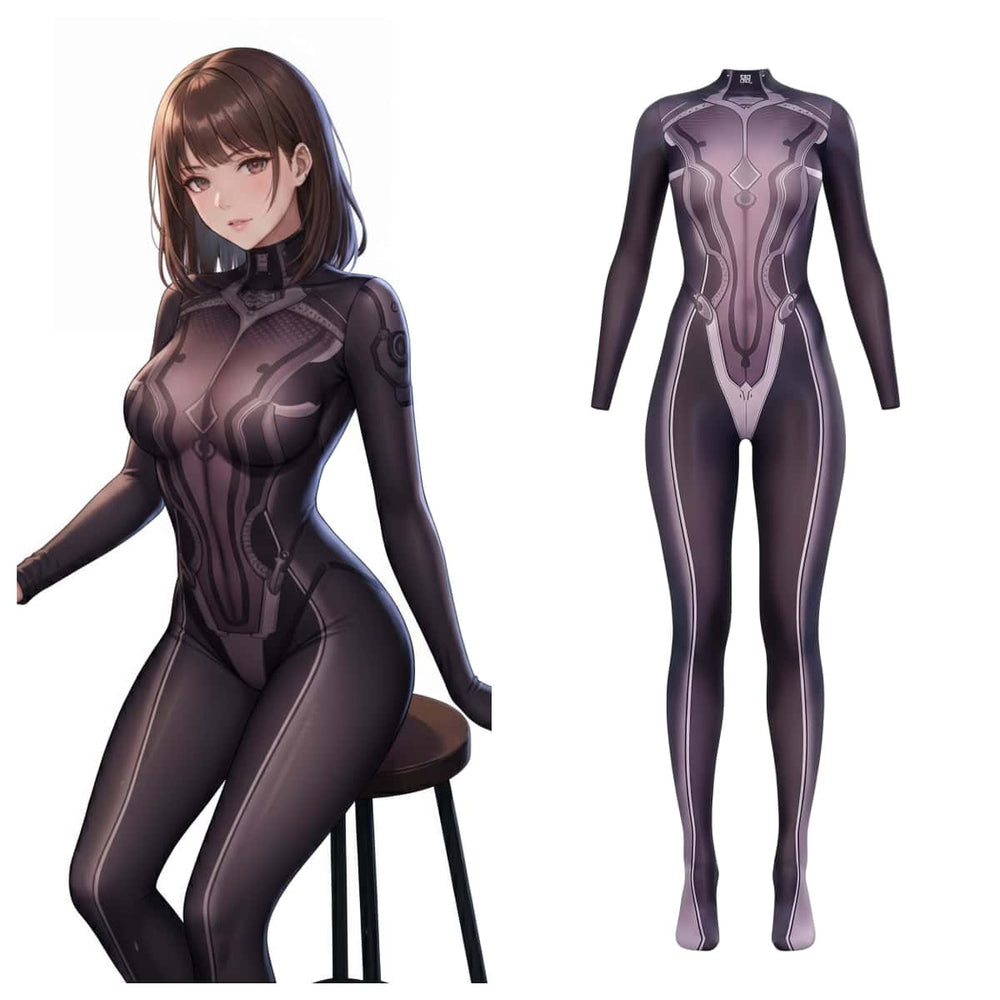 Combinaison intégrale transparente Anime Super-héroïne Eve 10D - Lingerie Cosplay ultra-fine