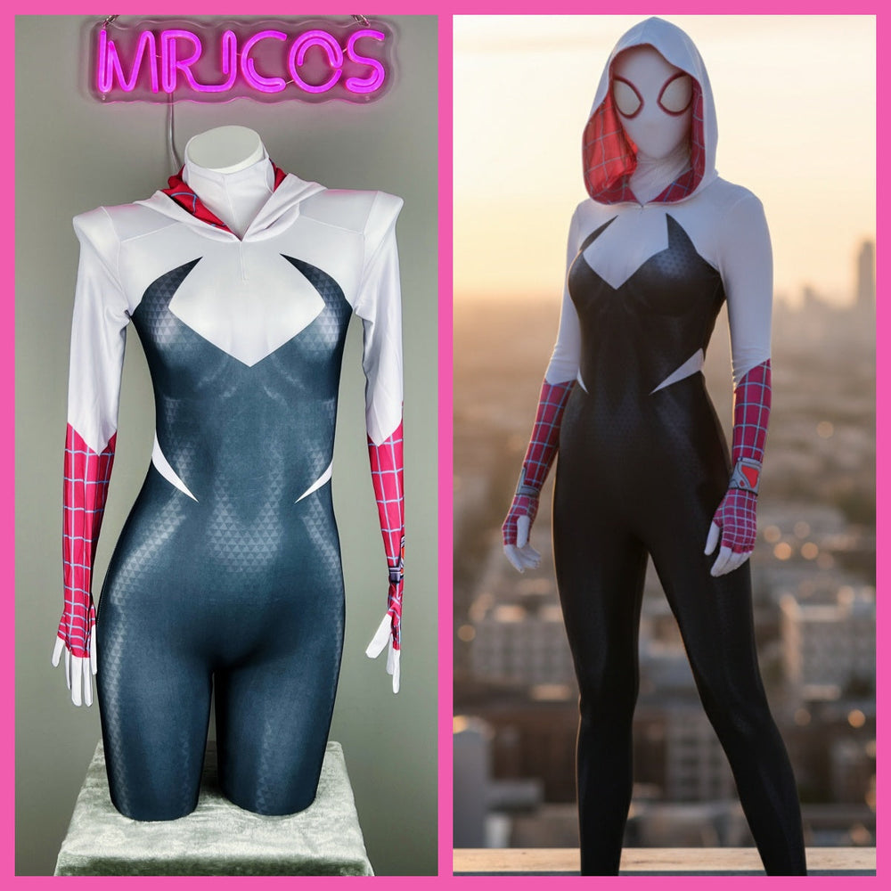 Combinaison Complète Super-Héroïne Spider Gwen - Cosplay Halloween Zentai