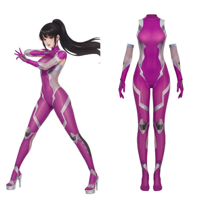 Cyber-Fantasy 10D Ultra-Sheer Bodystocking – Anime Inspired Digital Print