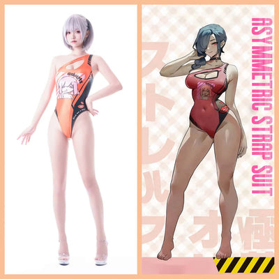 Japanese Anime Spandex Swimwear Racing Suit Wet Suit Race Queen Costume
