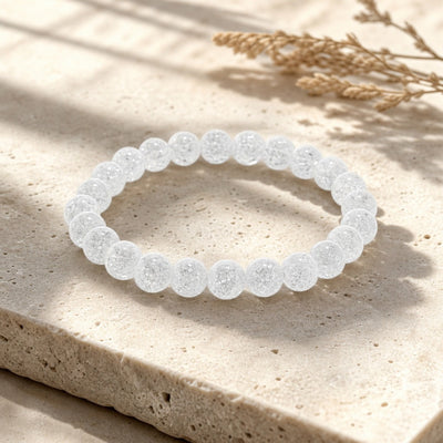 Bracelet Rond en Quartz craquelé - 8mm