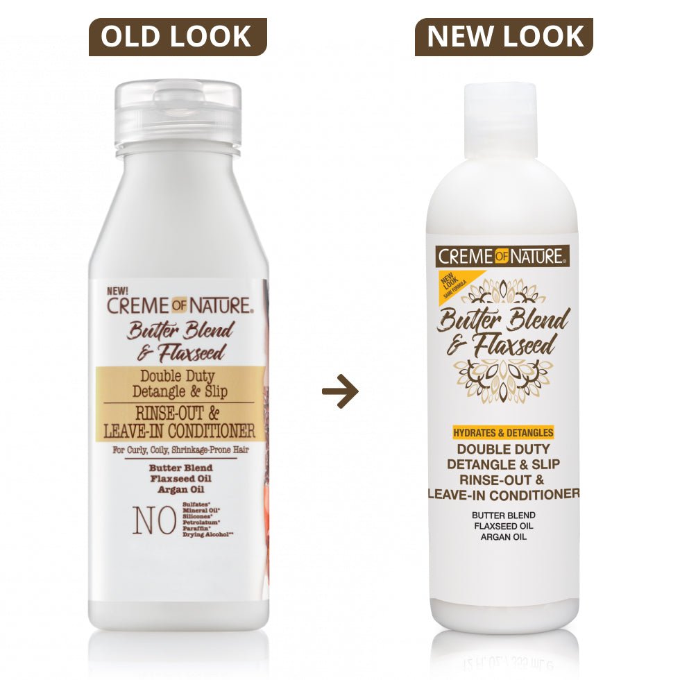 CREME OF NATURE BUTTER&FLAXSEED DOUBLE DUTY LEAVE-IN 12OZ