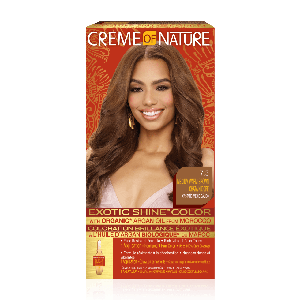 CREME OF NATURE COULEUR ÉCLAT EXOTIQUE - 7.3 CHÂTAIN MOYEN CHAUD