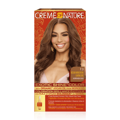 CREME OF NATURE COULEUR ÉCLAT EXOTIQUE - 7.3 CHÂTAIN MOYEN CHAUD