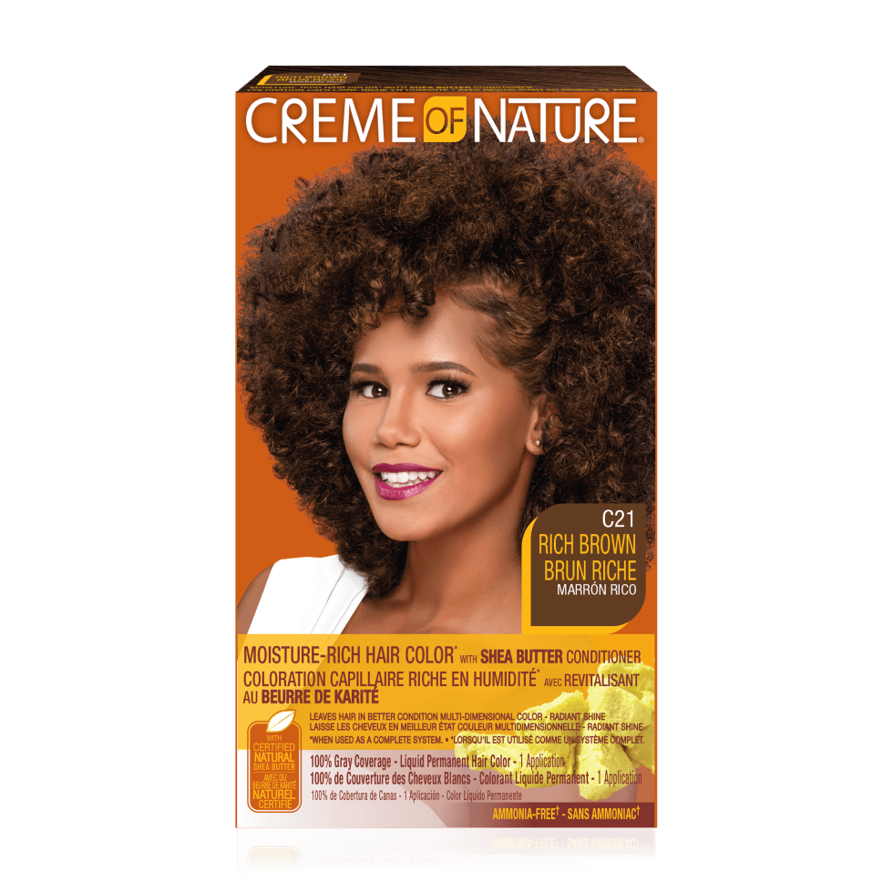 CREME OF NATURE  MOISTURE-RICH HAIR COLOR - C21 RICH BROWN
