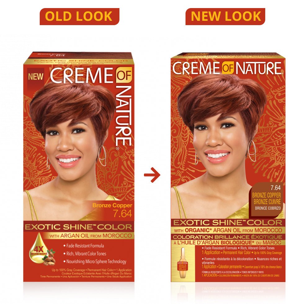 CREME OF NATURE COLORATION PERMANENTE BRONZE CUIVRE 7.64