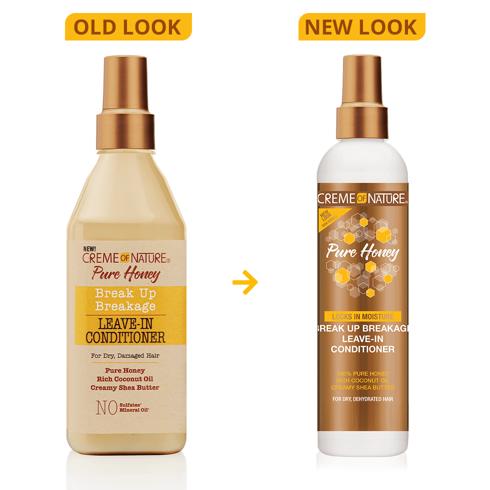 CREME OF NATURE PURE HONEY APRÈS-SHAMPOOING SANS RINÇAGE ANTI-CASSE 8OZ
