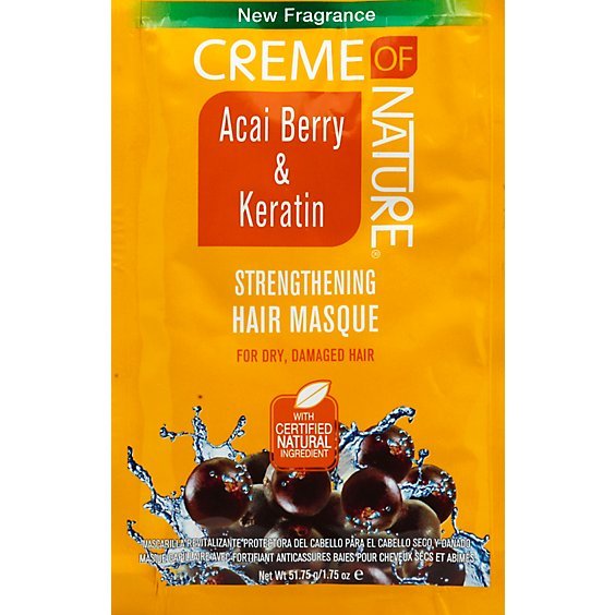CREME OFNATURE ACAI BERRY & KERATIN MASK 1.75OZ