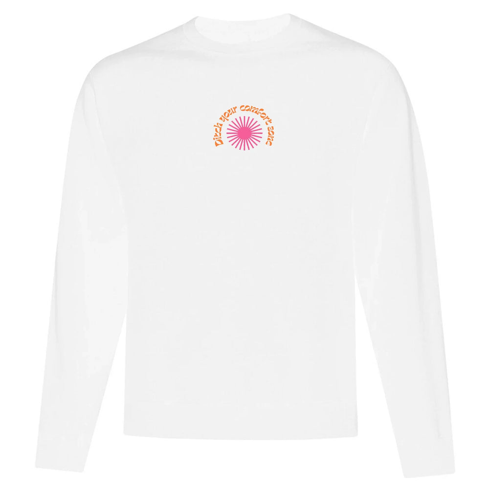 Embroidered "Ditch Your Comfort Zone" Crewneck