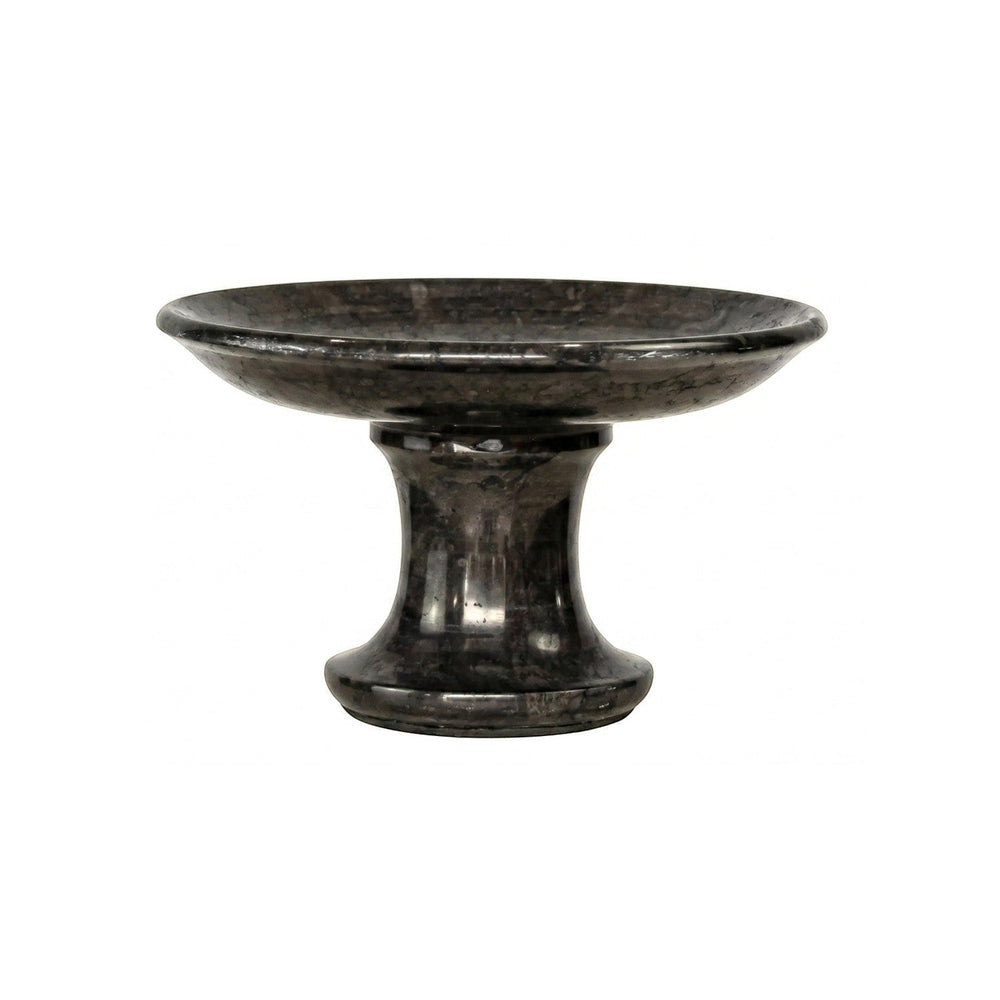 Footed Marble Serving Tray - Anthracite Black