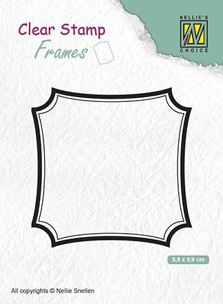 Tampon transparent Cadre carré 2,5 x 2,5 pouces